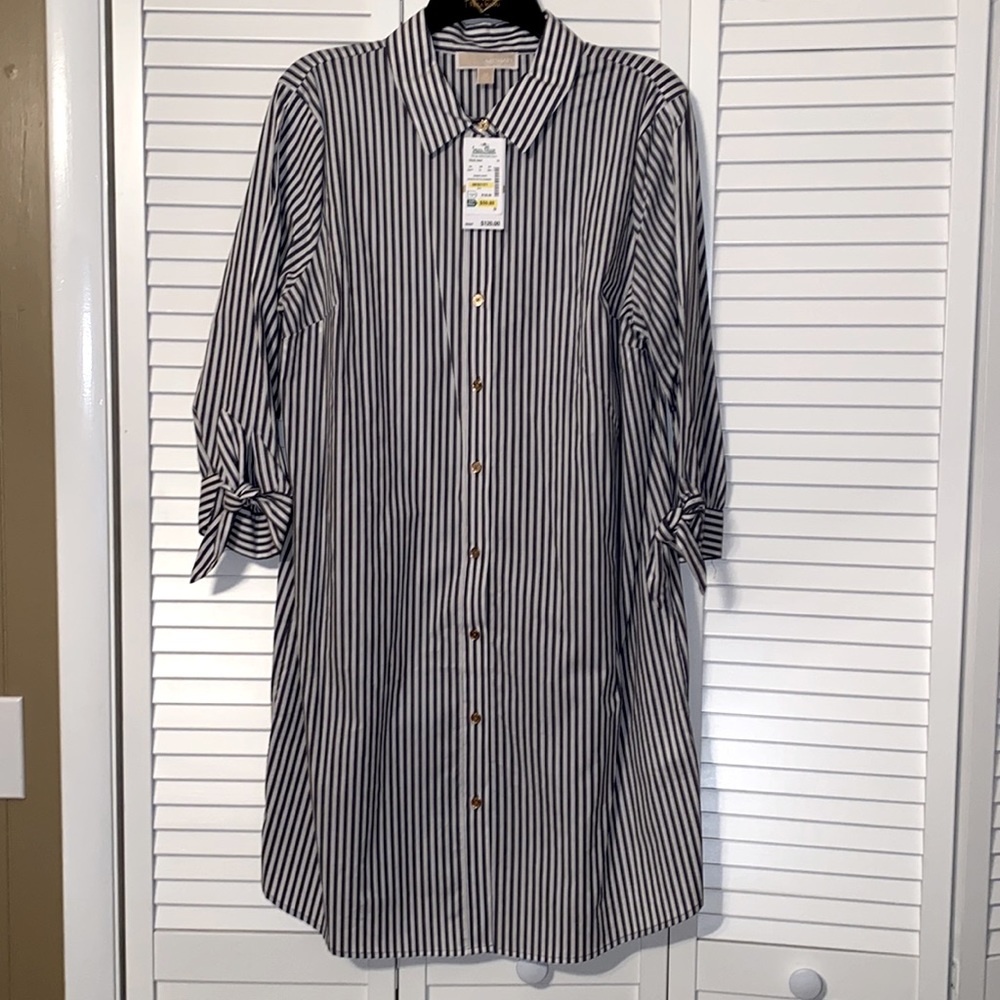 Michael Kors blue stripe dress